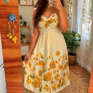 mustard printed straight kurti with side slit