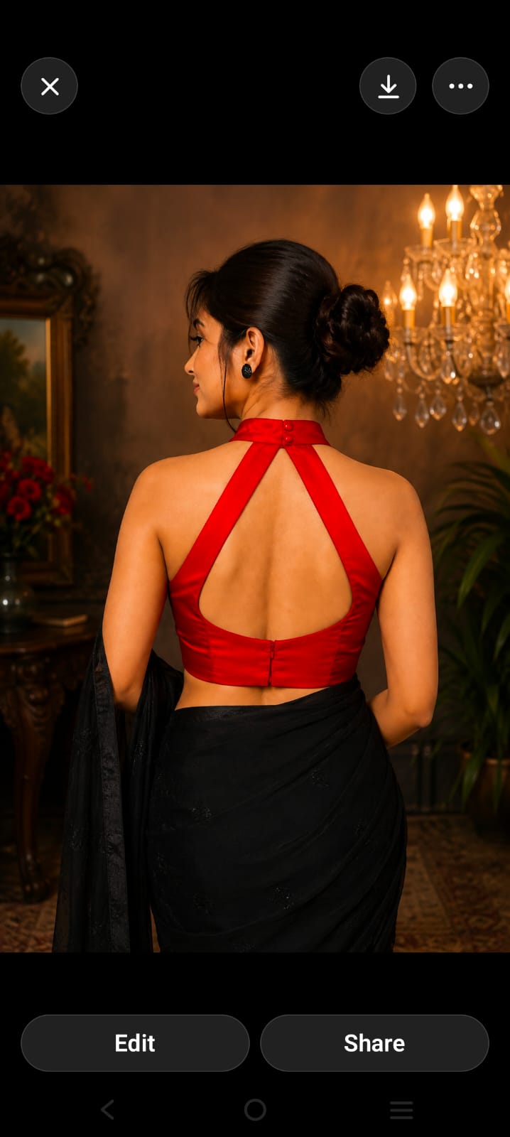 afrihub women solid red halter neck saree blouse afrihub women solid red halter neck saree blouse